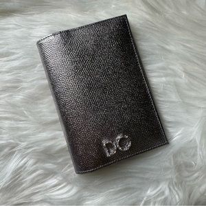 NWT DOLCE AND GABBANA Silver Dauphine Passport Holder